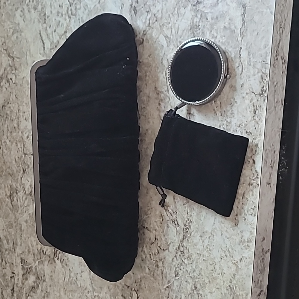 Black velvet clutch